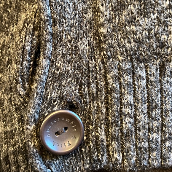 NWT A&F black/gray cardigan sweater size XL - Picture 2 of 10